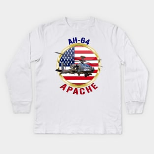 AH-64 Apache USA Kids Long Sleeve T-Shirt